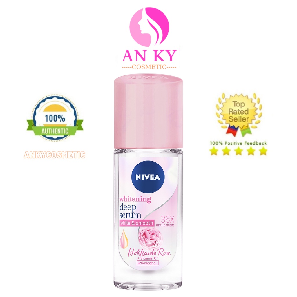 Lăn Ngăn Mùi Nivea Serum Trắng Mịn Hương Hoa Sakura 40ml - 85306