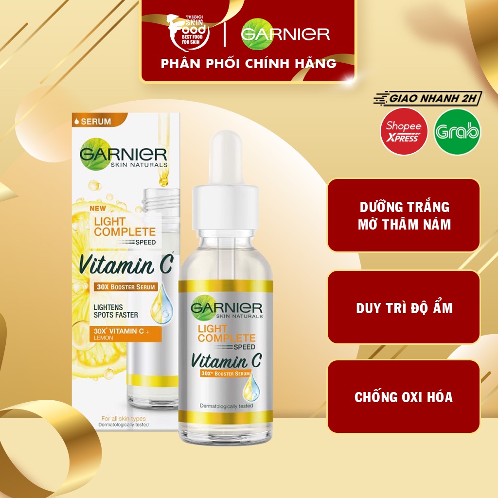 Tinh Chất Dưỡng Sáng Da Mờ Thâm Garnier Light Complete Vitamin C 30X Booster Serum