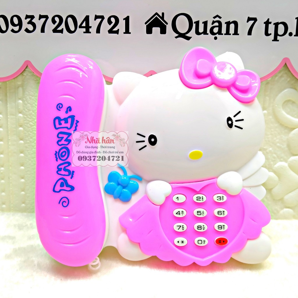 Điện thoại bàn mèo hello kitty có nhạc đèn NH-DT1