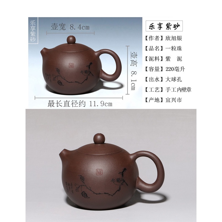 Ấm Tử Sa Nghi Hưng Tây Thi Điểu Ngữ 220 ml Lọc Tổ Ong (Tử Nê)