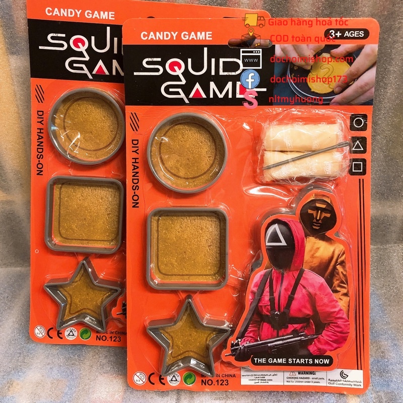 Đất sét trò chơi tách kẹo Squid game 123