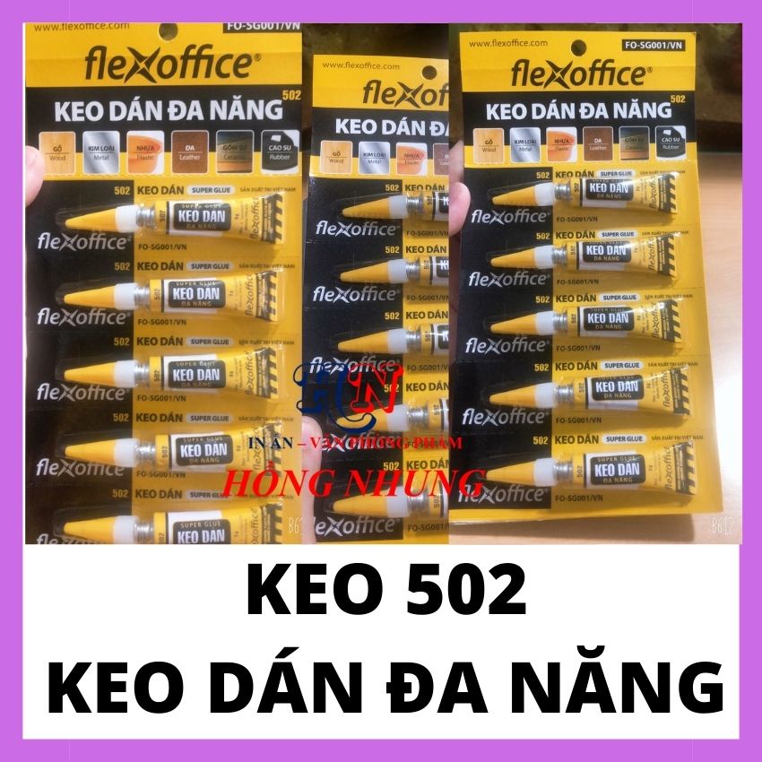 [ Keo 502] Keo Dán Đa Năng, Phù Hợp Dán Cho Các Bề Mặt Gỗ, Kim Loai, Nhựa, Da, Gốm Sứ, Cao Su