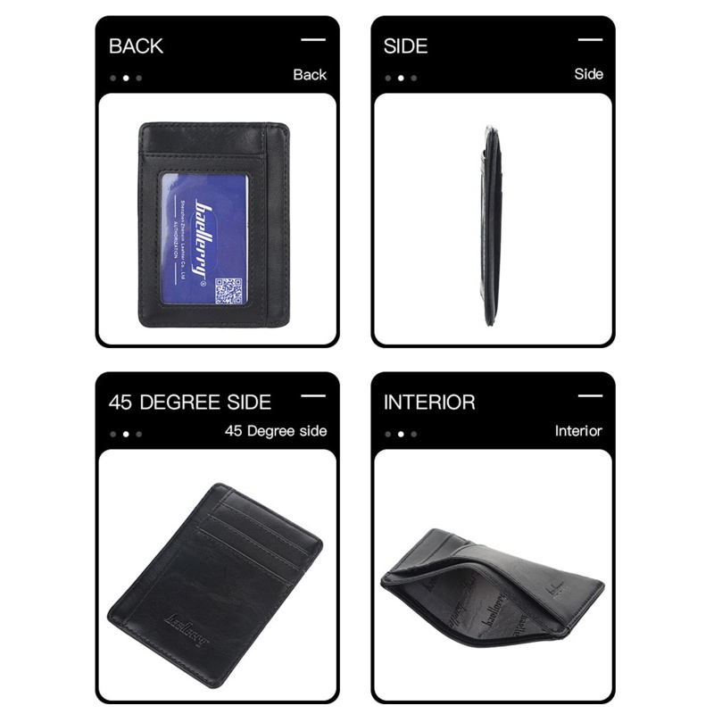 Ví Da PU Siêu Mỏng Có Ngăn Đựng Thẻ Dành Cho Nam Và Nữ