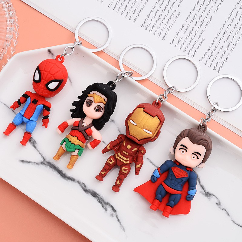 { Giá Rẻ } Móc khóa Superman /Iron man/ Batman / Spider man / Captain American / Wonder Woman