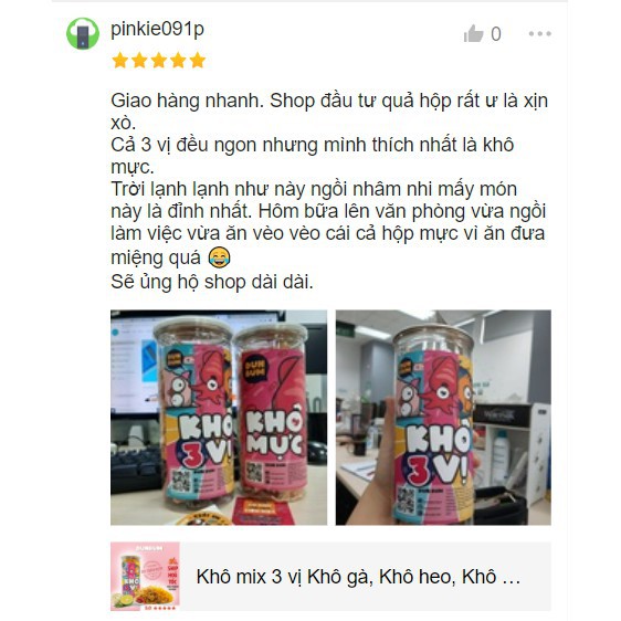 Khô mực hấp dừa xé sợi DumBum 200g đồ ăn vặt Sài Gòn | BigBuy360 - bigbuy360.vn