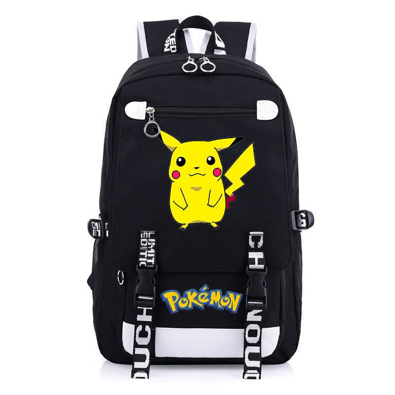 Balo nam nữ in hình POKEMON anime chibi cặp sách đi học thời trang