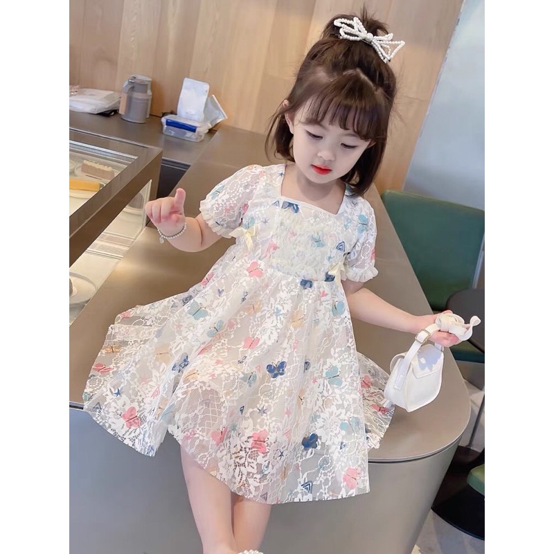 Váy ren tiểu thư bé gái lớn, size đại  - kèm ảnh thật