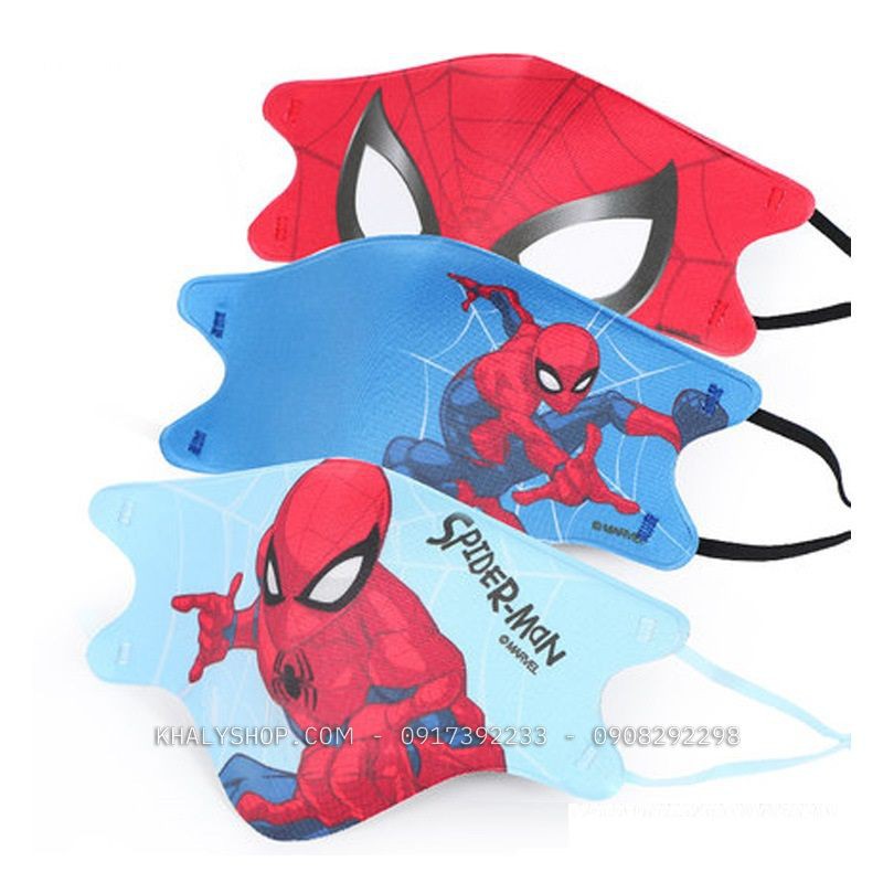 Set 3 khẩu trang su Disney trẻ em hình người nhện Spiderman 3 màu cho bé trai 3 - 8 tuổi - 57NMV015 | BigBuy360 - bigbuy360.vn
