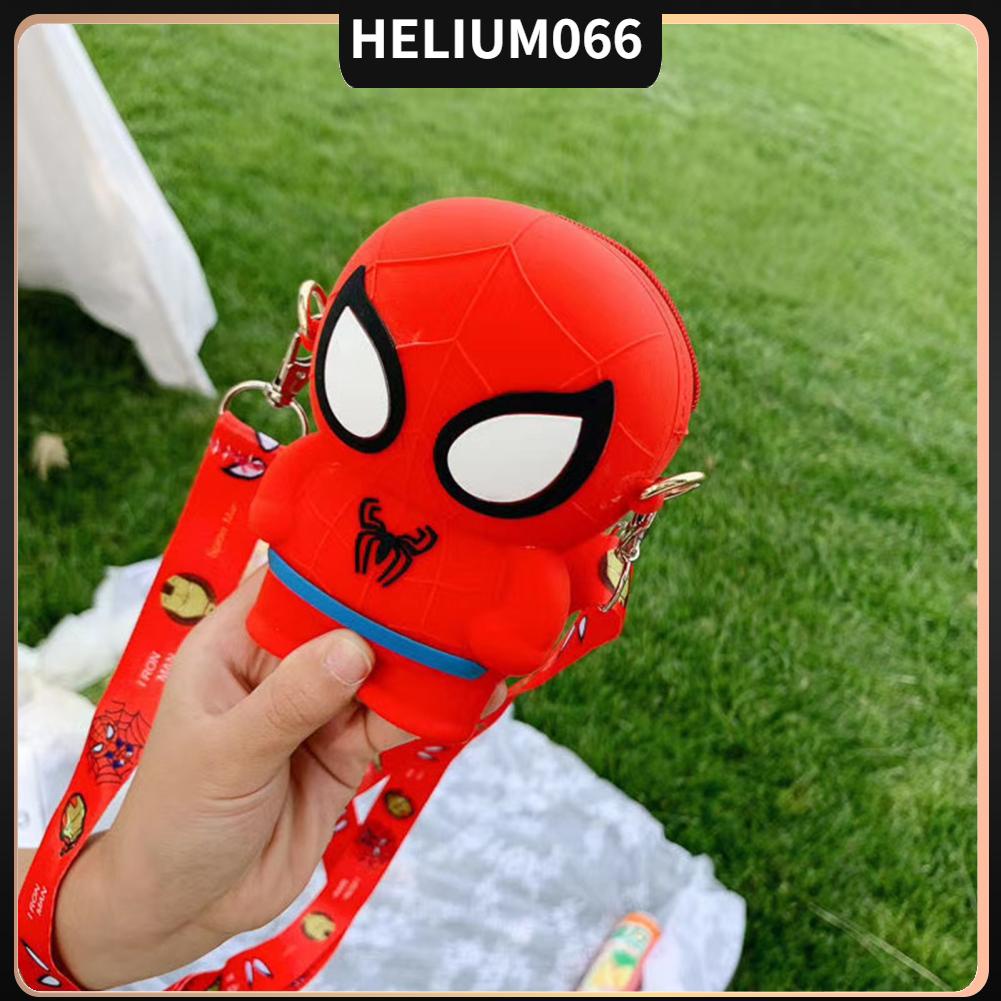 Helium066 Helium066 Trẻ em Ví tiền xu Dễ thương Phim hoạt hình tinh tế Ba chiều Hình dạng kích thước Di động Túi Silicone nhỏ