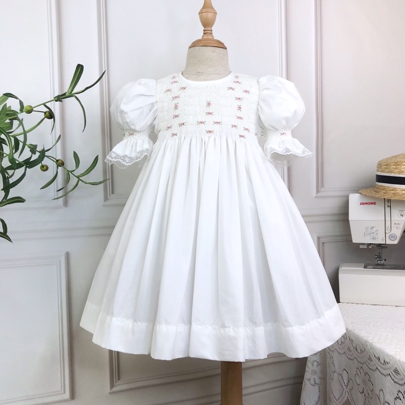 ĐẦM SMOCK TRẮNG SIÊU PHẦM FULL BOX
