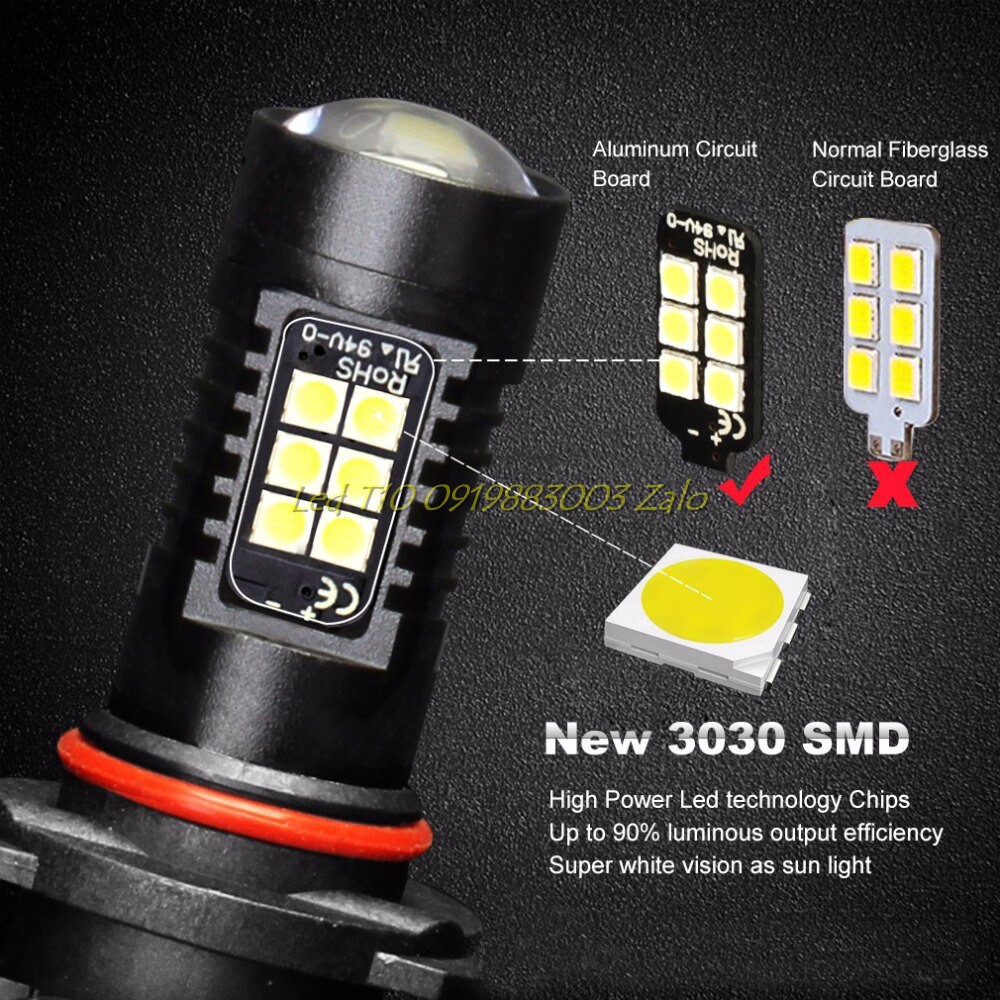 Đèn sương mù đèn gầm ô tô công suất lớn H8, H11 21 chip led 3030 siêu sáng
