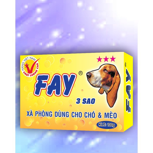 Xà Bông Xà Phòng FAY 3 Sao Tắm Cho Chó Mèo 100g