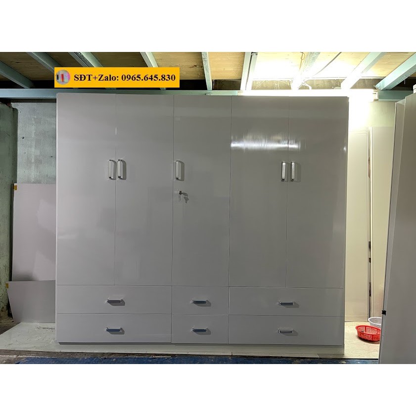 Tủ Nhựa Đài Loan 5 Cánh Màu Trắng 681