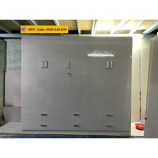 Tủ nhựa đài loan 5 cánh màu trắng 681