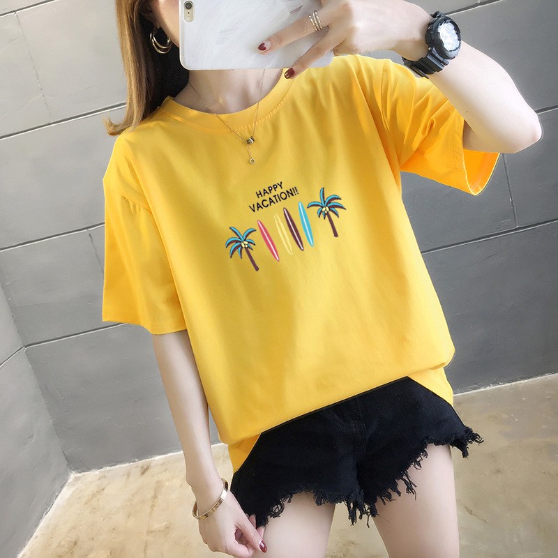 Áo thun nữ tay lỡ phông form rộng cao cấp chất Cotton oversize siêu dễ thương cực đẹp giá rẻ A08