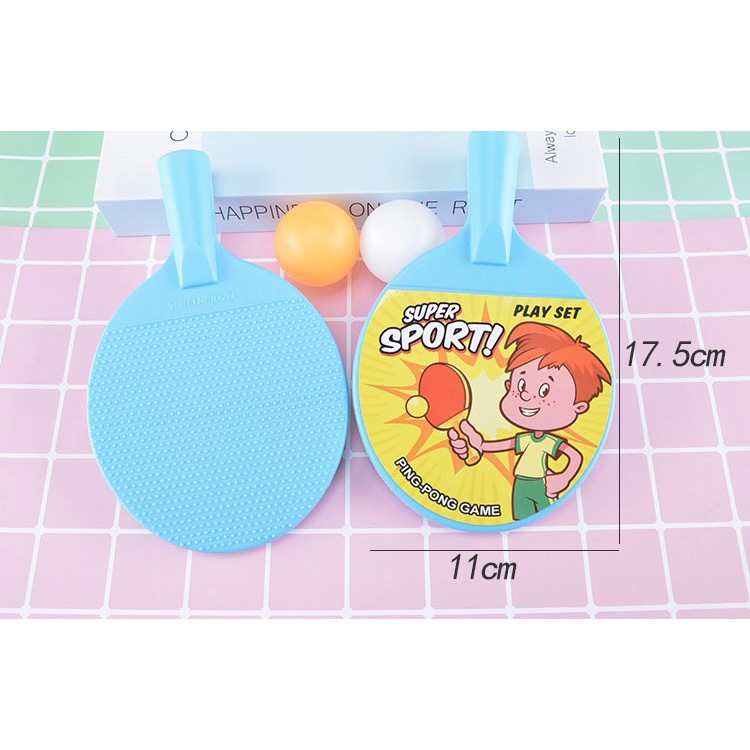 Bộ 2 vợt bóng bàn kèm theo 2 bóng cho bé - Đồ chơi bóng bàn Ping Pong cho bé MH:9000000059