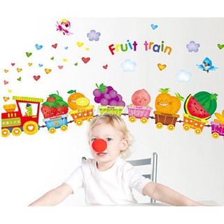 Decal dán tường Đoàn tàu hoa quả
