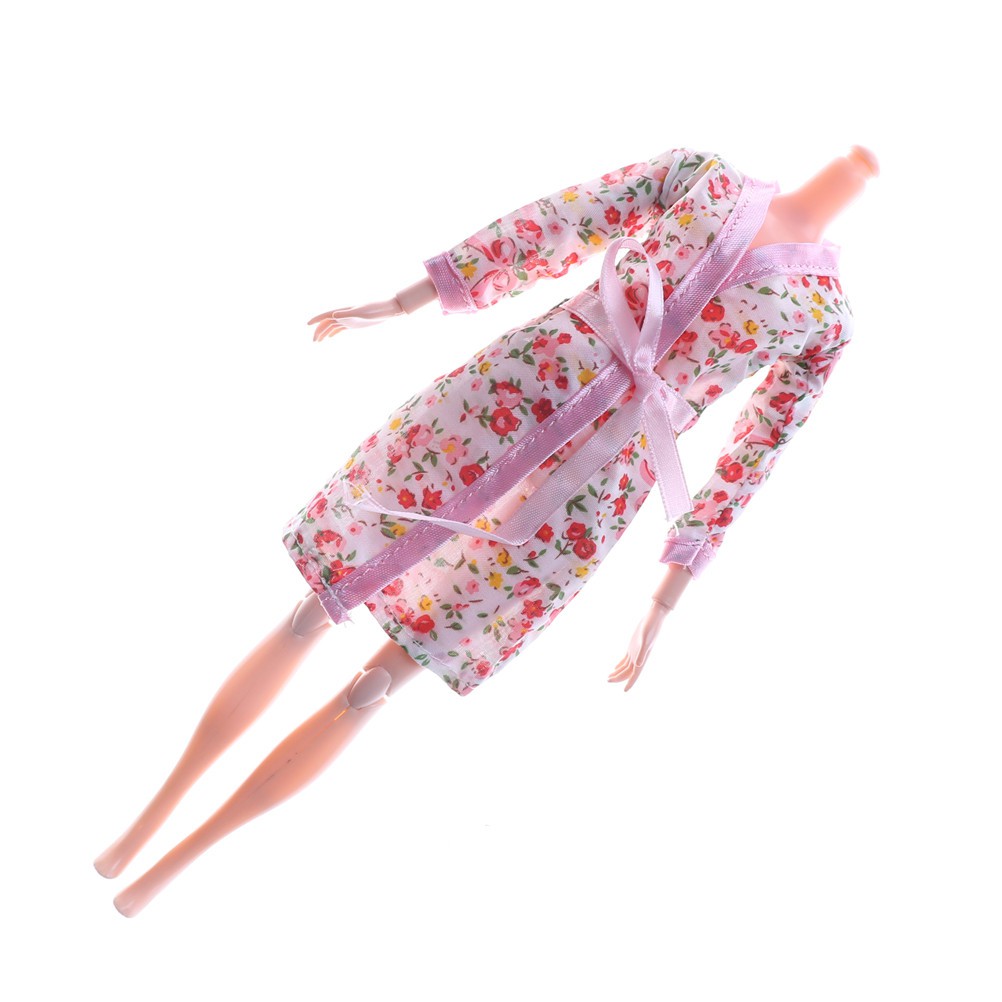 Bộ đồ ngủ in hoa dễ thương cho búp bê