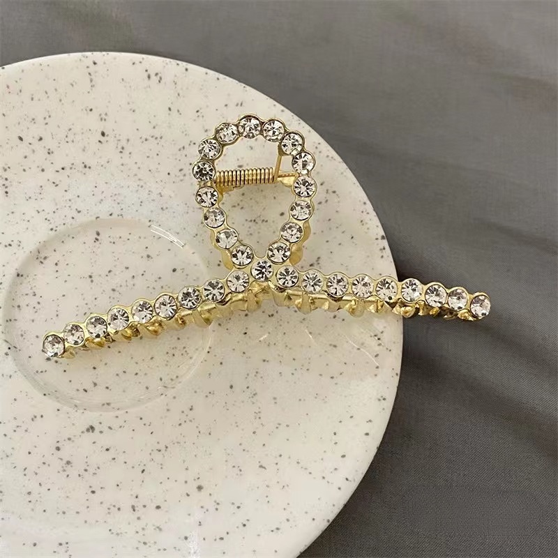 Kẹp tóc Rhinestone, Kẹp tóc hàn quốc，Kẹp Tóc Kim Loại Đính Ngọc Trai Nhân Tạo Thời Trang