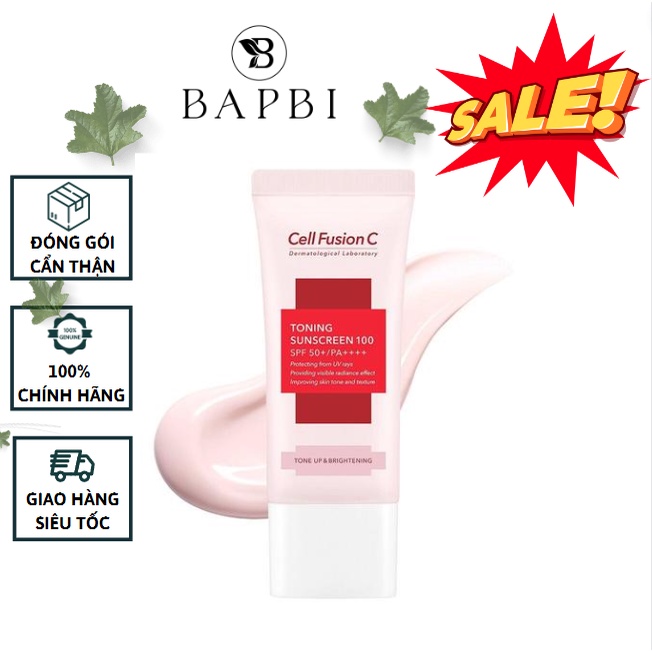 Kem Chống Nắng Cell Fusion C Toning Sunscreen 100 Spt50+ PA++++ Màu Hồng