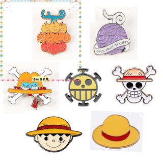 Trâm cài áo bằng kim loại họa tiết phim hoạt hình One Piece dễ thương