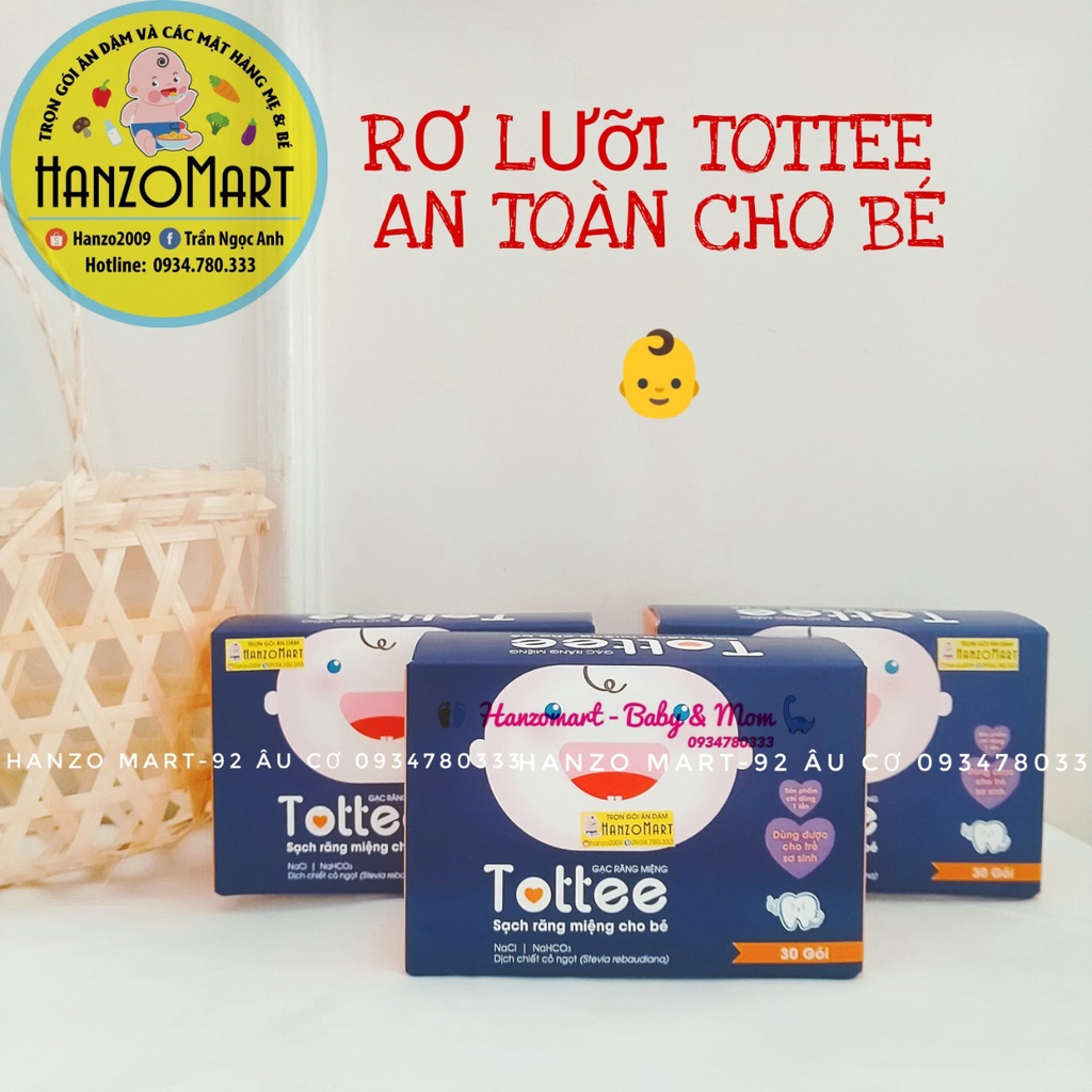 Gạc rơ lưỡi Tottee làm sạch và ngăn ngừa các vấn đề răng miệng cho bé