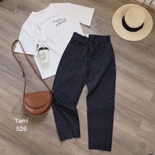 Quần Baggy Jeans xám đen basic hình thật