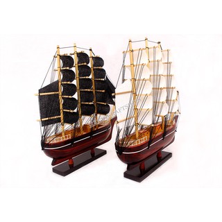 Combo 2 thuyền buồm mini 25cm (ko cần lắp ráp)