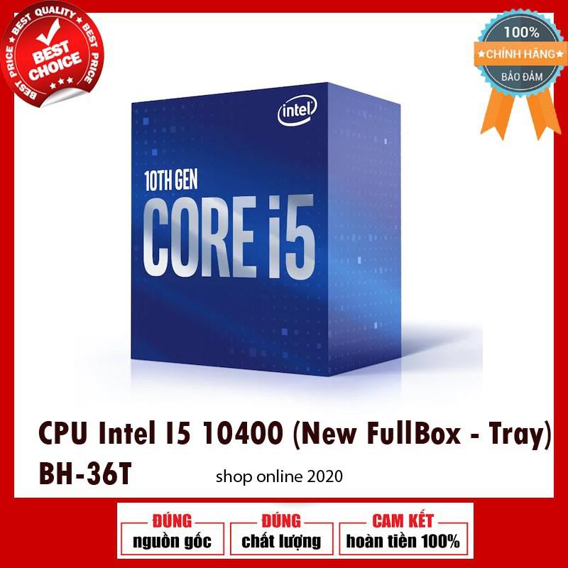 Bộ vi xử lý / CPU Intel Core i5 10400 (2.9 GHz turbo up to 4.3 GHz, 6 core 12 Threads , 12MB Cache, 65W)