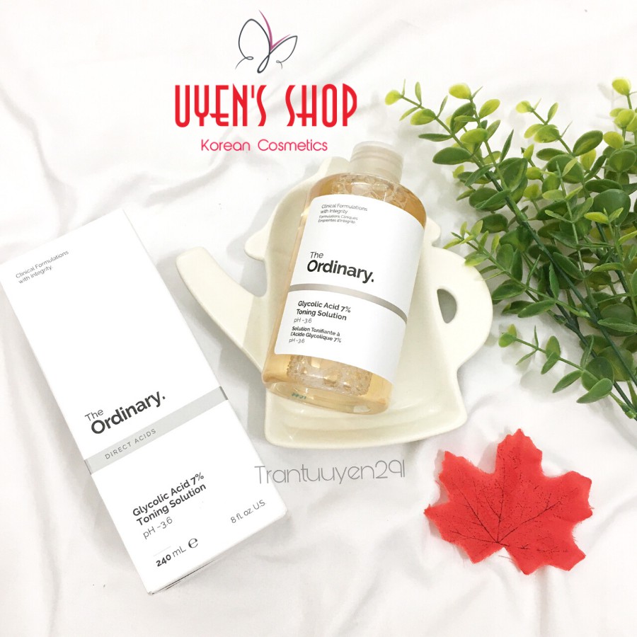 (Bill Hàn) Nước hoa hồng The Ordinary Glycolic Acid 7% + Toning Solution 240ml