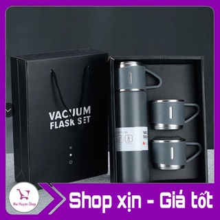 Bộ bình giữ nhiệt kèm 2 ly cách nhiệt Flask 500ml inox304