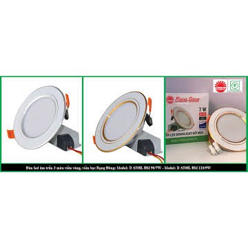 Đèn LED Âm trần Downlight Đổi màu 3 chế độ Rạng Đông 7W /9W/ 12W siêu sáng, tiết kiệm điện năng, bảo hành 12 tháng