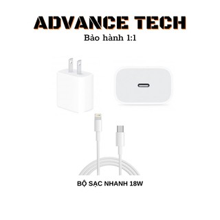 Bộ sạc nhanh 18w dùng cho pro max, iphone 11, iphone xs max, iphone xs, iphone x, iphone 8 plus, iphone 8 1 đổi 1