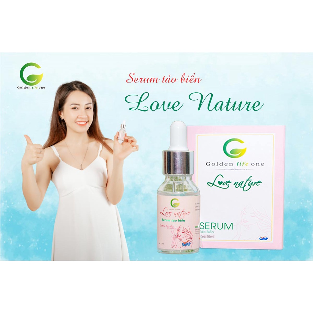 [CHÍNH CAO CẤP - CHÍNH HÃNG] SERUM TẢO BIỂN LOVE NATURE TỪ GOLDEN LIFE ONE: HỘP 1 LỌ 15ML | BigBuy360 - bigbuy360.vn