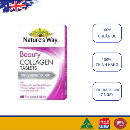Viên uống bổ sung Collagen Nature's Way Beauty Collagen 60 Viên chuẩn Úc (SP3)