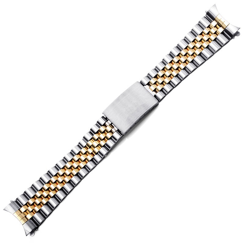 Solid 316L Stainless Steel Watchband 13mm 17mm 18mm 19mm 20mm 21mm 22mm Curved End Classic Metal Watch Strap Band Wristbands