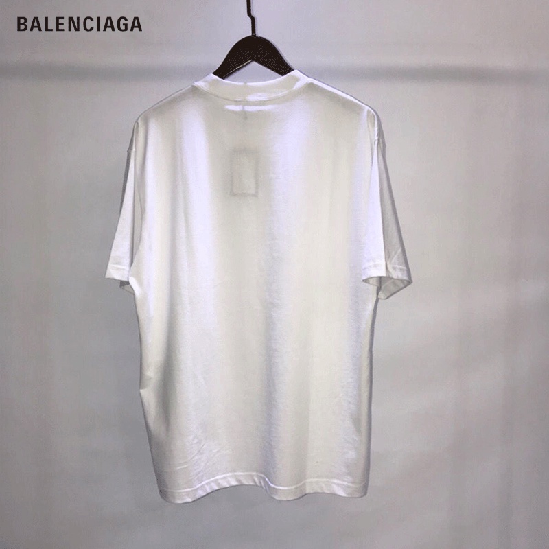 Áo Thun Balenciaga 100% Chính Hãng Tay Ngắn Cổ Tròn In Chữ Thời Trang Cho Nam Và Nữ