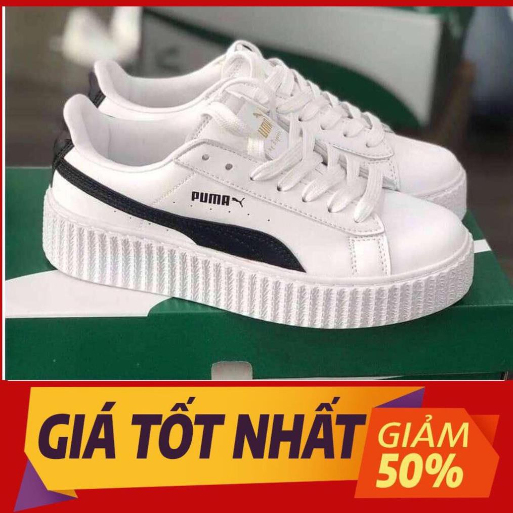 [Hot trend-Freeship] Giày thể thao Puma trắng kẻ đen cao cấp Hot trend 2020