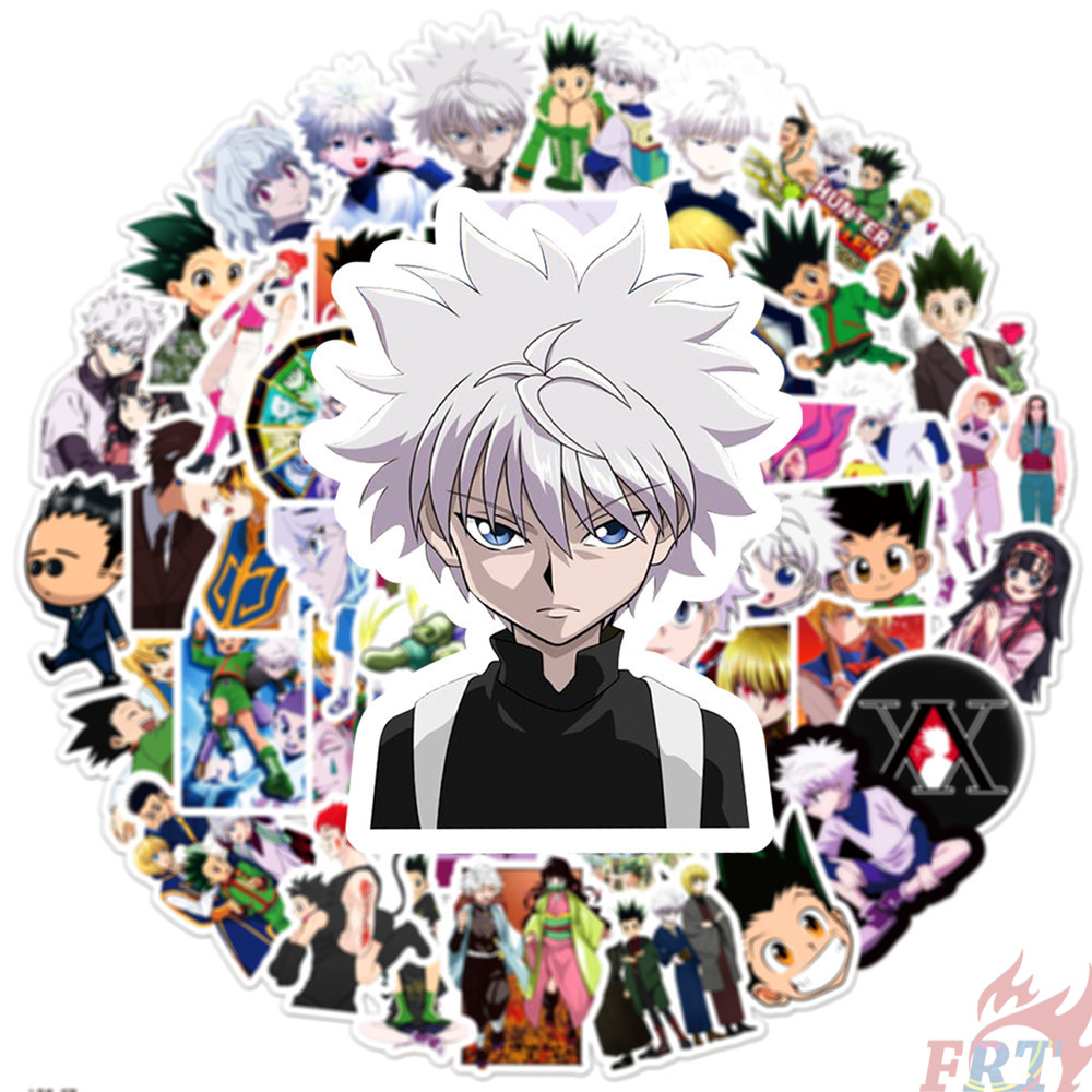 Bộ 50 miếng dán trang trí laptop hành lý hình anime HUNTER×HUNTER - Series 08 DIY