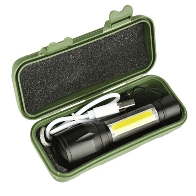 Đèn pin zoom 911 (sài pin) - Đèn pin siêu sáng mini có đèn thân trên, nhiều chế độ đèn 2 trong 1 ,CAO CẤP, HÀNG MỚI NHẤt