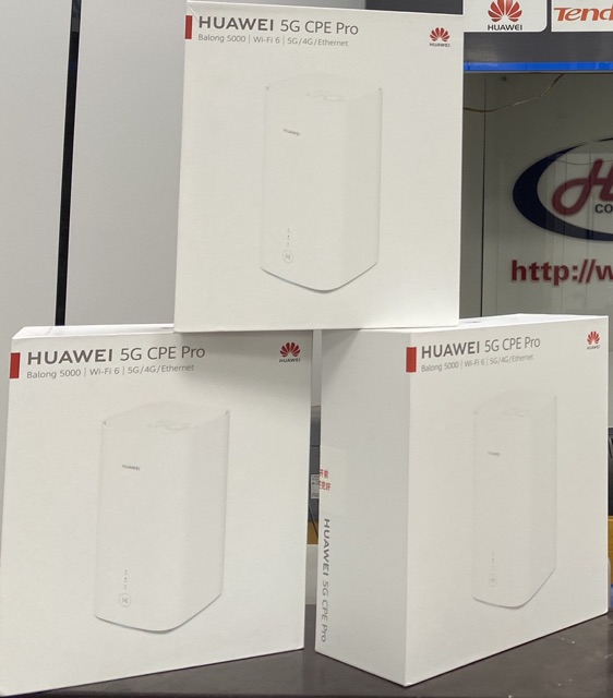 Bộ Phát Wifi 3G/4G/5G LTE Huawei CPE Pro H112-370 tốc độ 2.33Gbps. Wifi thế hệ 6 chuẩn AX 5100Mbps. Hỗ trợ 64 user.