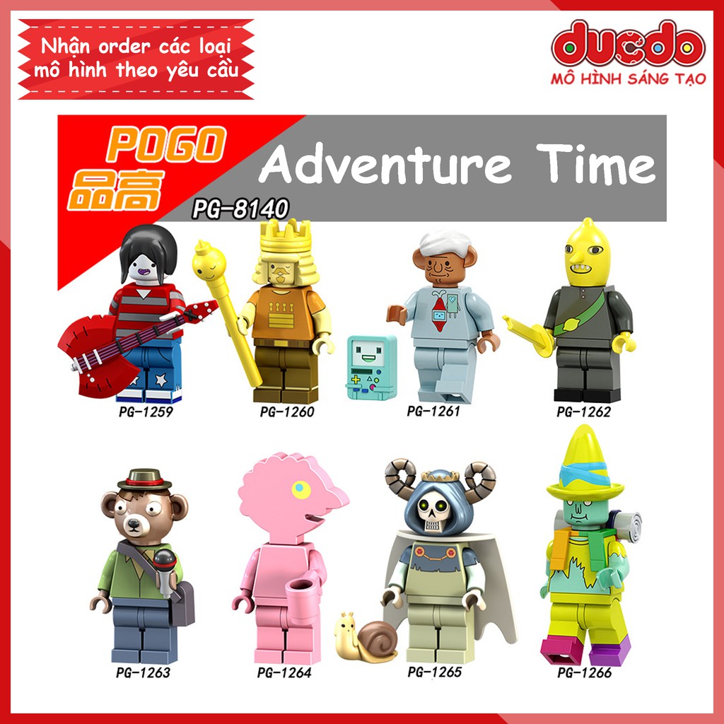 Minifigures các nhân vật Giờ Phiêu Lưu Adventure Time tuyệt đẹp - Đồ chơi Lắp ghép Mini Iron Man Mô hình POGO PG 8140