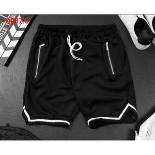 Quần short thể thao nam unisex line sọc v