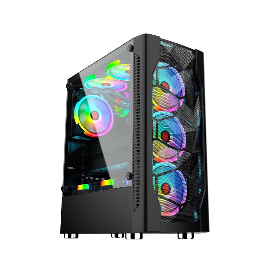 Vỏ Case máy tính CESAR COOLER White  , Black  ATX mặt kính cường lực - CÉSAR COOLER