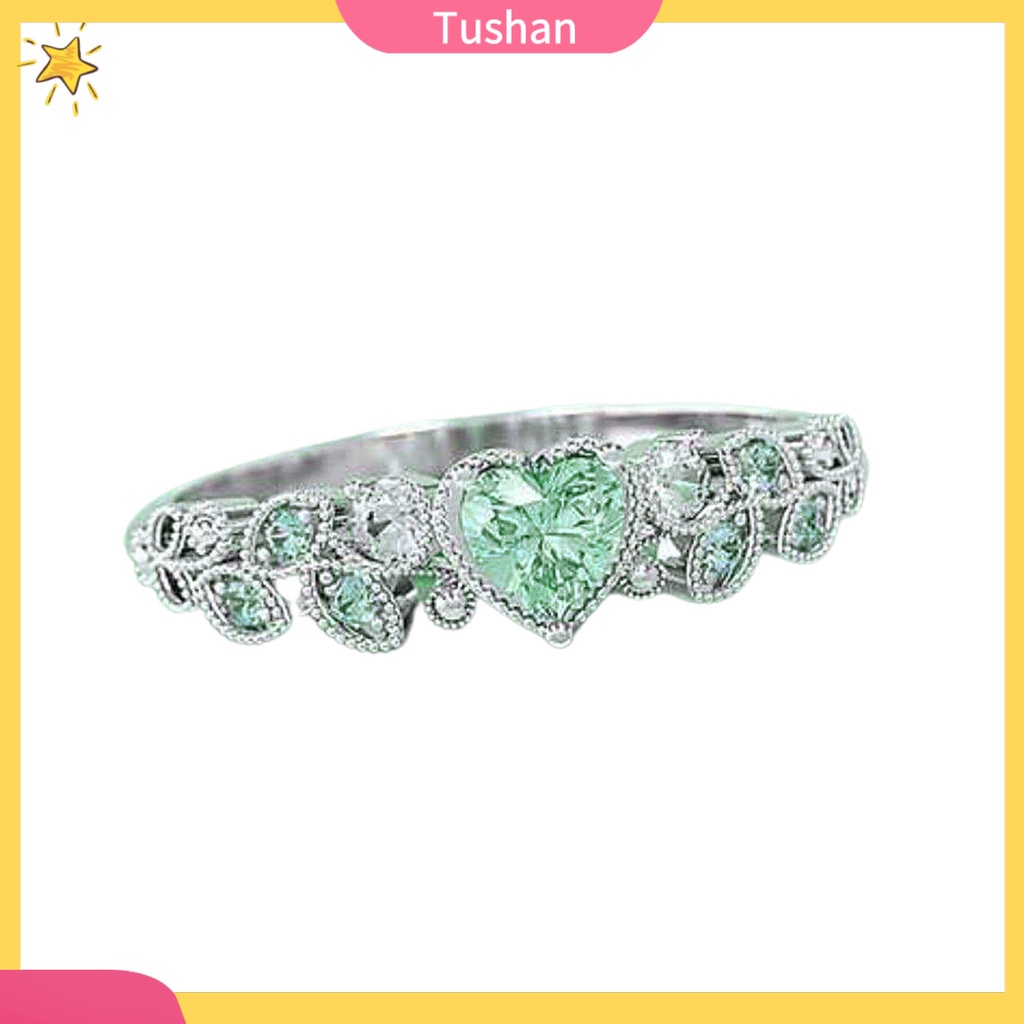 Nhẫn đính hôn mạ điện nhẹ đính đá tinh tế