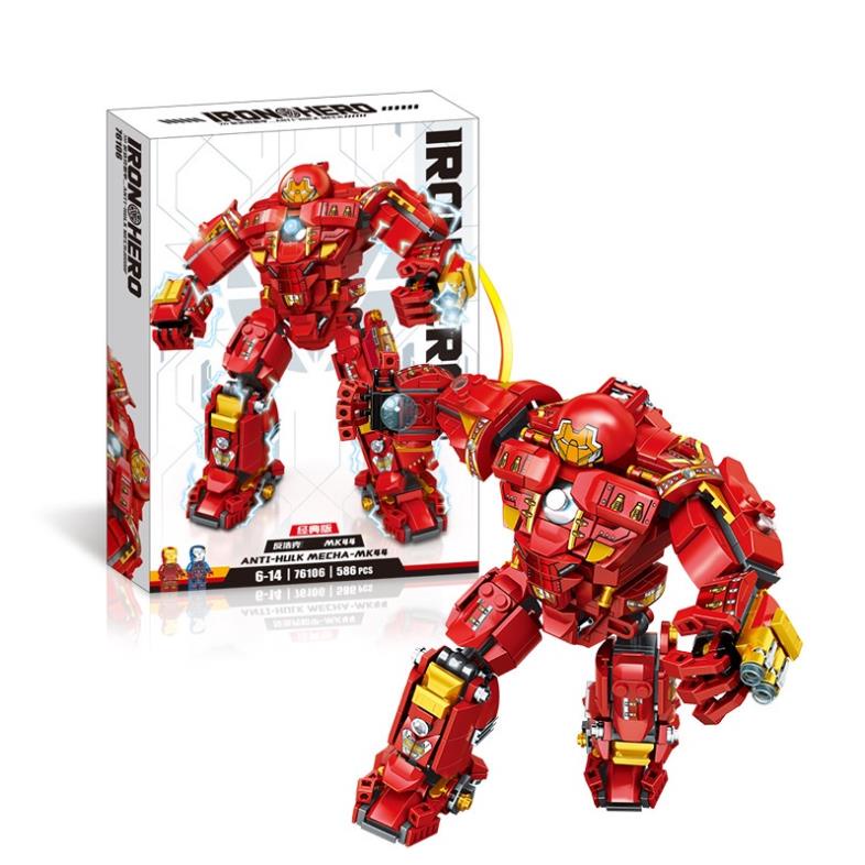 BỘ ĐỒ CHƠI XẾP HÌNH Mô Hình Người Sắt, Lắp Ráp Mô Hình Iron man, ROBOT Hulkbuster