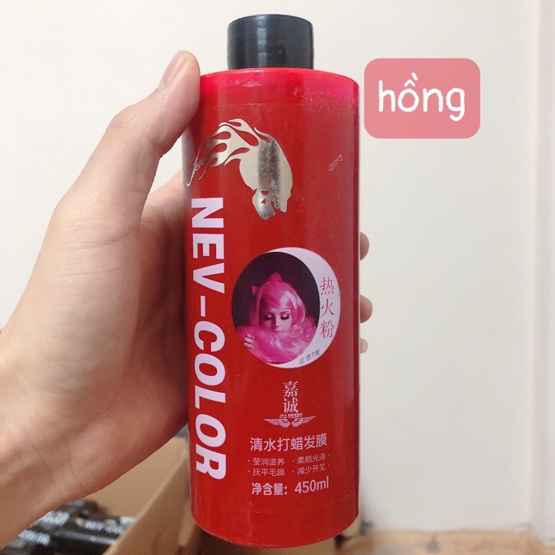 Thuốc nhuộm Phủng Bóng Màu Hồng đẹp siêu mịn Hàn Quốc siêu hot 2021