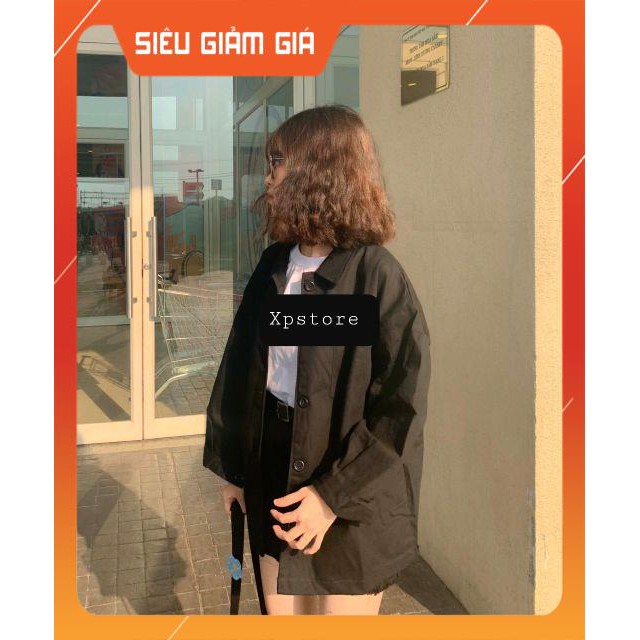 Áo Khoác kaki nút Simple jacket Unisex