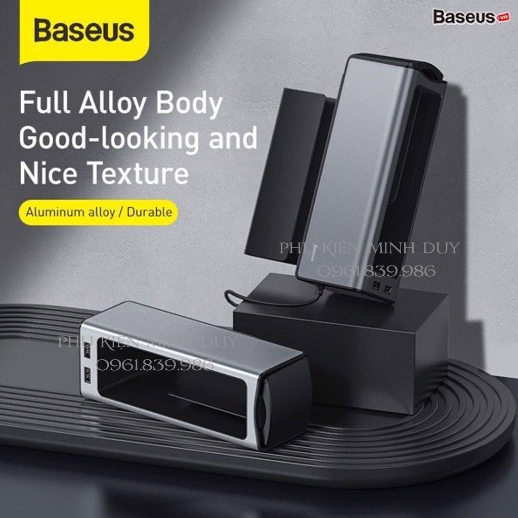 Ngăn chứa đồ tiện dụng tích hợp Dock sạc USB dùng trên xe hơi Baseus Deluxe Metal Armrest Console Organizer