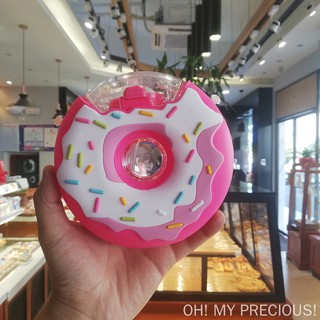 Bình Nước Hình Bánh Donut Có Ống Hút Kèm Dây Đeo Phong Cách Hàn Quốc Cho Bé